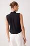 Black Degaje Collar Woven Blouse Twoss26Bz00393 - 4