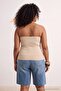 Kahverengi-Bej 2'Li Paket Fitted Crop Esnek Örme Bluz TBBSS26AF00083 - 2