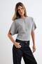 Gri Oversize Bluzan Yarasa Kol Triko Bluz TWOAW27BZ00005 - 2