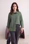 Khaki Oversized Poplin Shirt Tctaw27Tg00004 - 2