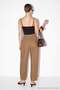 Khaki Pocketed Wide Cut Trousers with Elastic Waist Tdrss26Pl00070 - 2