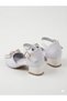 Girls' Princess White Colorful Shiny Little Heel Stylish Evening Dress Shoes - 5