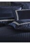 Nüans Cotton Satin Double Duvet Cover Set - Navy Blue - 3