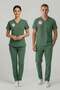 Operating Room Staff Uniform Stretch Fabric Scrubs Suit Unisex Frosty Spruce Compliant with New Regulations