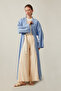 V-Neck Abaya Baby Blue - 3