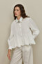 Bürümcük Godeli Shirt Ecru - 4