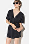 Metal Buckle Jumpsuit with Modal Content - 2