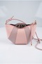 Women's Powder Color Wrinkled Leather Detailed Lined Croissant Model Women's Shoulder Bag - 2