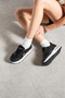 Women's Lace and Gold Detailed Thick Sole Casual Black and White Sneaker Shoes 0873 - 3