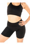 Women's High Waist Scrunch Tightening Black Short Shorts Tights 13 cm Black Push up Fitness Sports Tights - 6