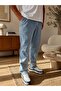 Regular Ice Blue Jeans with Tie-Up