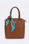 Miami Polo Clup Tan 5-Compartment Women's Scarf Accessory Hand and Shoulder Strap Bag