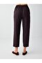 Acı Kahve 100% Linen Regular Leg High Waist Woven Trousers - 4