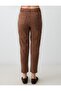 Bitter Brown High Waist Regular Leg Woven Trousers with Pockets - 5