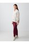 Burgundy 100% Linen High Waist Skinny Leg Woven Trousers - 3