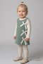 Girl's Ribbed Dress, 100% Cotton, Long Sleeves, Bow Detail, Soft Texture, Autumn-Winter - 5