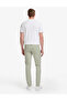 Light Green Slim Fit Linen Blended Canvas Trousers 50268095-Vr092 - 4
