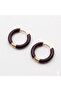 Colorful Enamel Gold Color Small Hoop Steel Earrings