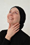 Black Instant Turban Hijab with Bun, Suitable for Medical Use - 5