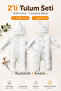 100% Cotton 2-Piece Baby Romper Set – Kuzucuk & Koala, Zippered, with Hat, Newborn 0-9 Months, Gift Boxed