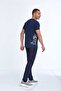 Navy Blue Elly Printed Men's T-Shirt - 2