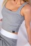Women's Gray Colored Strappy Square Neck Camisole Undershirt - 2