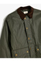 Shirt Collar Coat with Flap Pockets - 4