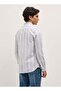 Men's Grey With White Stripes Slim Fit Casual Shirt For Every Occasion - 3