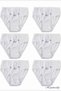 6-Pack Tutku Girls' Thin Waist Embroidered Bato Panties Tkc0821