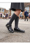 Genuine Leather Black Patent Leather Ribbon Detailed Girls' Ballerinas - 6