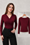 NEW PRODUCT Women's Double-Breasted V-Neck Sandy Long Sleeve Elegant Blouse 11