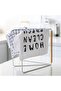 3-Arm Folding Dish Towel Holder,Kitchen Countertop Drying Rack,Dishcloth Rag Organizer,White - 6