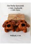 2 Pieces of Coffee Plush Toy Chubby Dog Keychain with Kraft Box 8 cm - Birthday - Bag Ornament