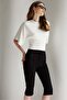 2102 women's modal ruched detail flowy soft t-shirt - white - 3