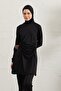 Full Covered Hijab Swimsuit Black Draped Comfortable Fit 1429/01 - 3