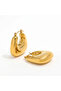 Anti-Tarnish Steel Curved Bag Model Earrings