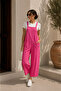 Women's Pocketed Strap Salopet Jumpsuit Drapey Comfortable Fit Tr0935