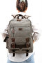 Eba-6235 Canvas (Cotton) Backpack with Laptop Compartment Camping Travel School Bag Gray - 2