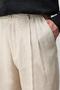 Ecru Linen Blended Men's Baggy Trousers - 3