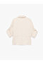 Long Sleeve Classic Collar Belted Waist Pocketed Shirt - 5