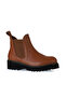 Tan Light Flotter Leather Women's Flat Boots 01Wt0801 - 3