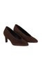 Brown Suede Women's Heeled Shoes 39Wa2881 - 2