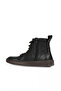 Black Leather Women's Flat Boots 01Wf1802 - 4