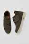 Khaki Suede Women's Flat Boots 01Wt3312