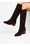 Semafre Women's Western Cowboy Heeled Summer Boots Bitter Brown - 5
