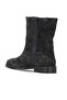 Black Suede-Leather Women's Flat Boots 30Wb25504 - 4
