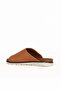 Tan Leather Women's Flat Slippers 01Wl0503 - 4