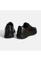 Women's Black Elastic Leather Sports Shoes - 8