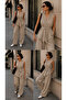 Modal Fabric Belted Vest and Trousers Set - 3