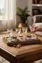 Line 64 ml Coffee Side Glass Cup – Striped Stylish Presentation Containers - 2